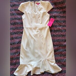 Betsey Johnson White Midi